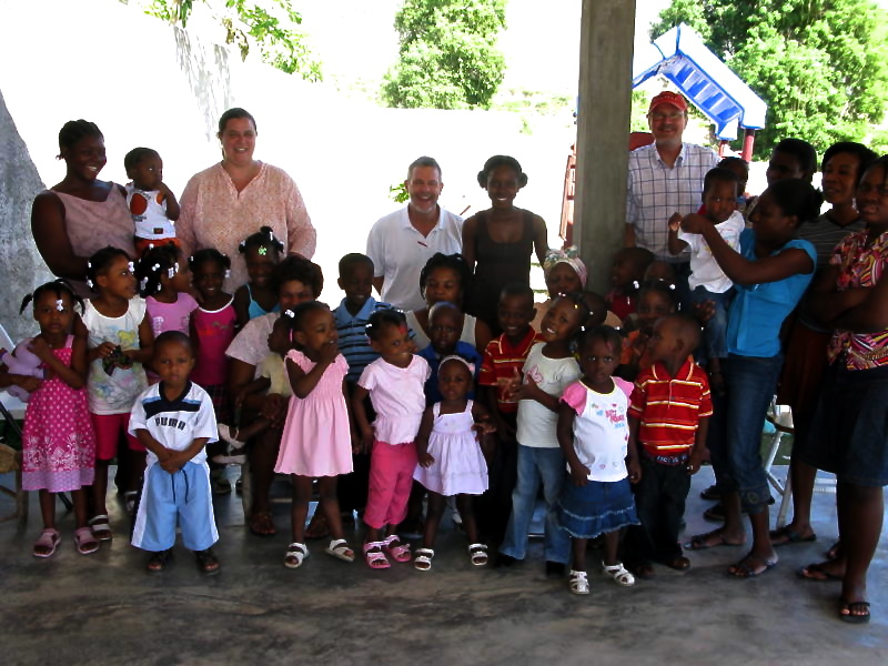 Holt staff and caregivers with the children at Holt Fontana Village slated to go home on humanitarian parole.