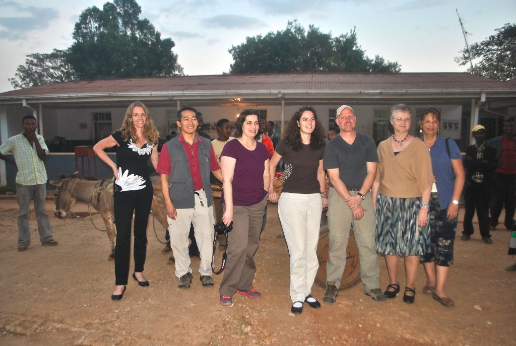 The Holt medical team at the Shinshicho health clinic. From left: Lara Hanlon, Kendle Yates, Laurie Clarkston, Kristen Bannister, Herb Whinna, Becca Brandt and LaDonna Greiner, Holt donor relations director.