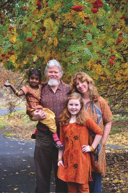 Anandi with her father, David, mother, Maire, and sister, Aubrey