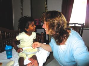 Maire first meeting Anandi in India