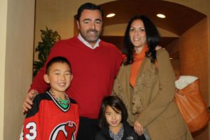 Jake and Chloe with their parents, Brian and Christine.