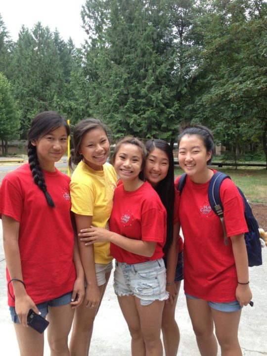 Amy Corey with a group of friends at Holt Adoptee Camp.
