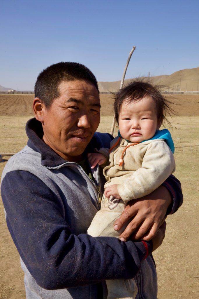 Lhagvajav and his daughter. 