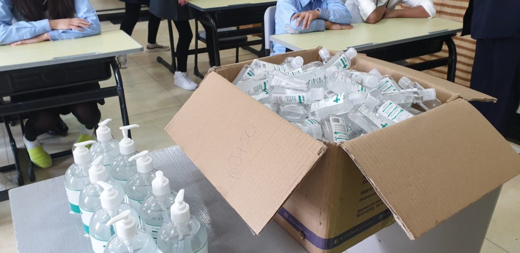 hand sanitizer for schools in Mongolia