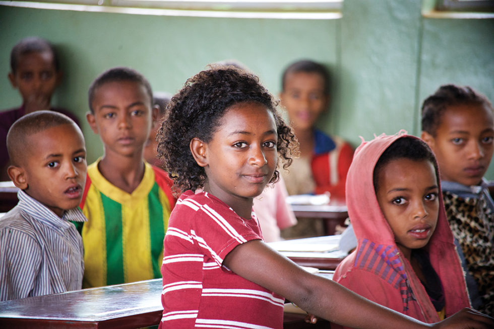 On the first day of class, over 200 students showed up at Yesus Mena Deaf School. 