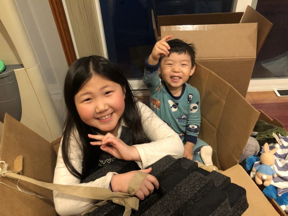 Elliott with his big sister, Maddie.