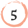 number 5 in a circle
