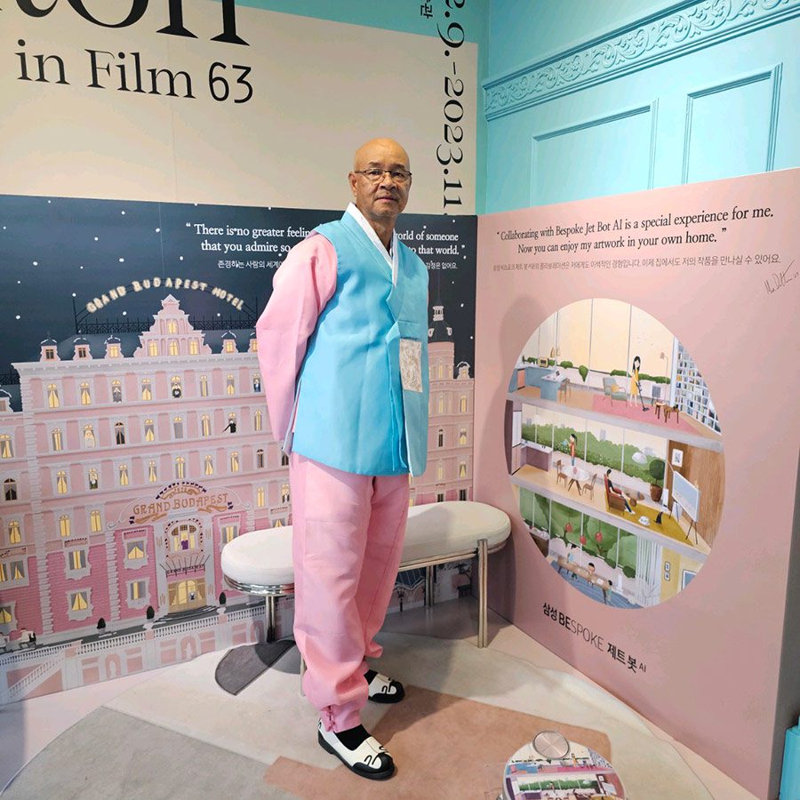 Korean adoptee, age 70, dressed in a Hanbok on Holt's 2023 Korea Heritage Tour