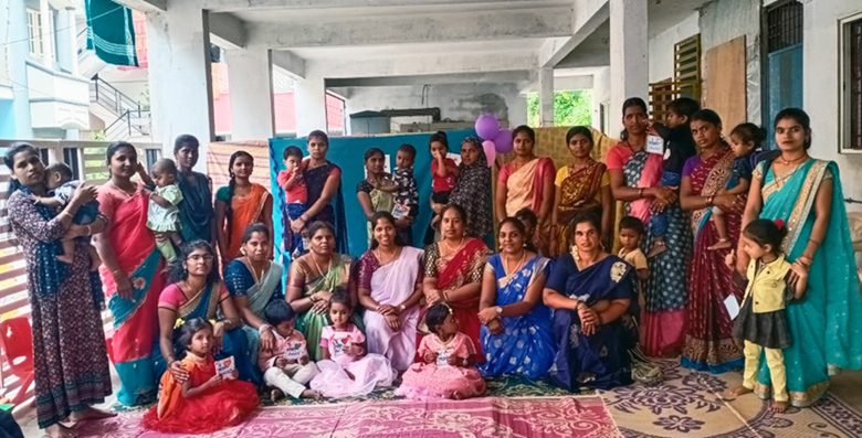 mothers and children celebrate Mother's Day at a Holt-supported program at the VCT center in Bangalore