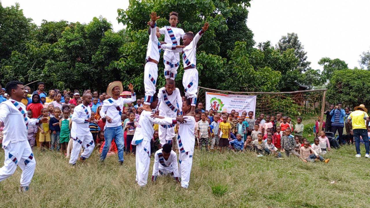 International Day of the Child is celebrated in Ethiopia with cultural performances.