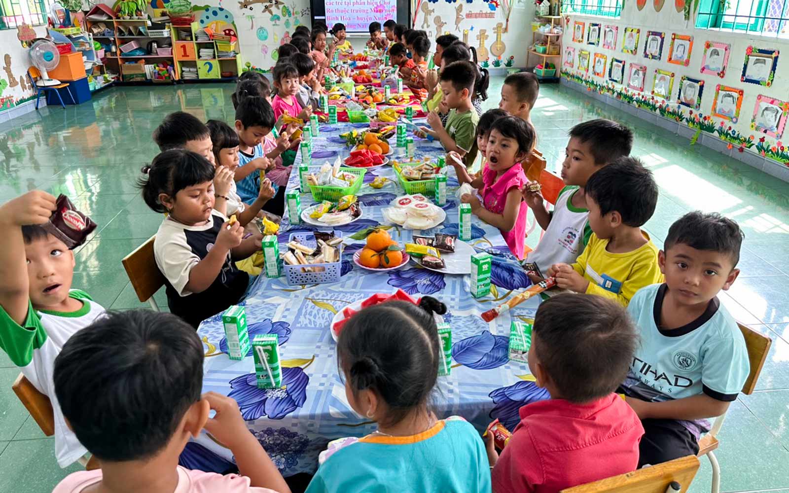 International Day of the Child is celebrated by children in Vietnam with a special meal.