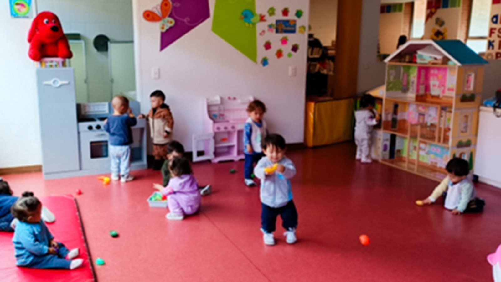 notes from the field: In colombia, children at a daycare center play.