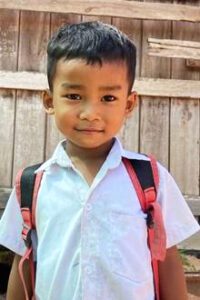 headshot of Kunthong, 4-year-old sponsored boy from Cambodia