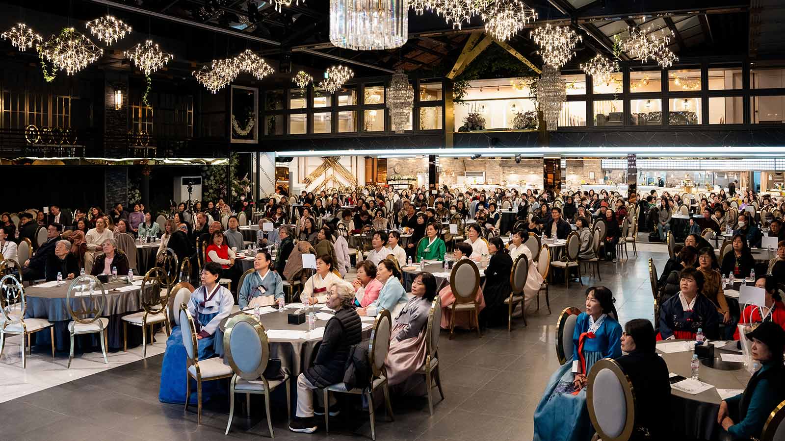 Foster mothers in Korea are honored for their years of service.