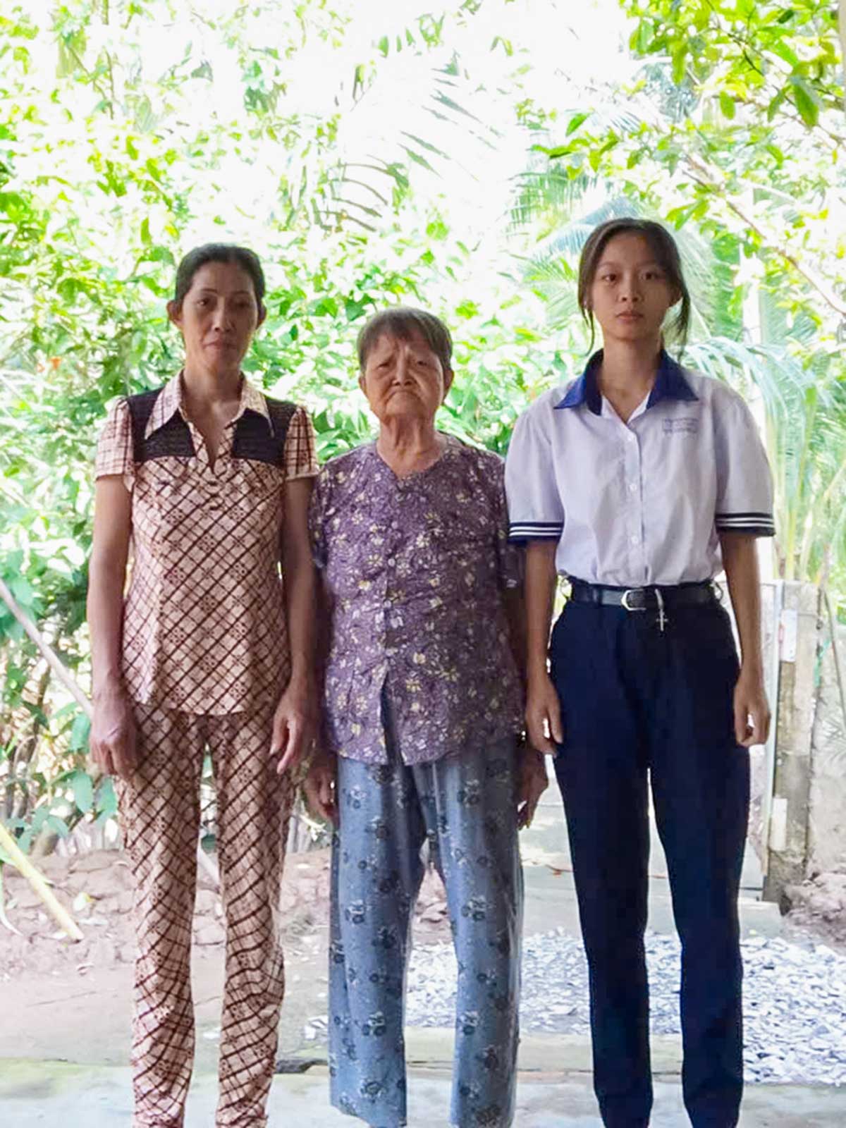 A grieving family in Vietnam