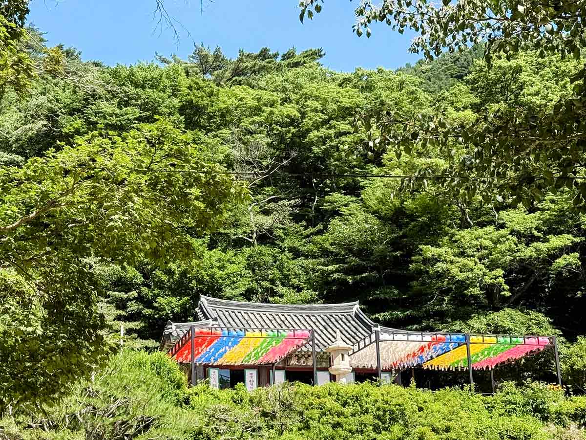 landscape photo of a temple in south korea