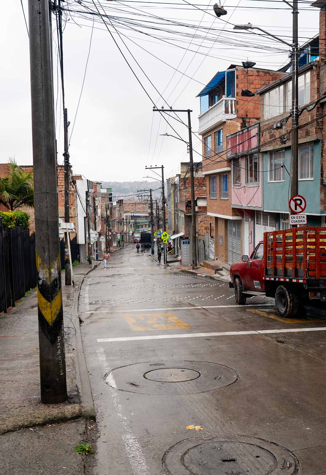 a colorful street view of bogota, colombia