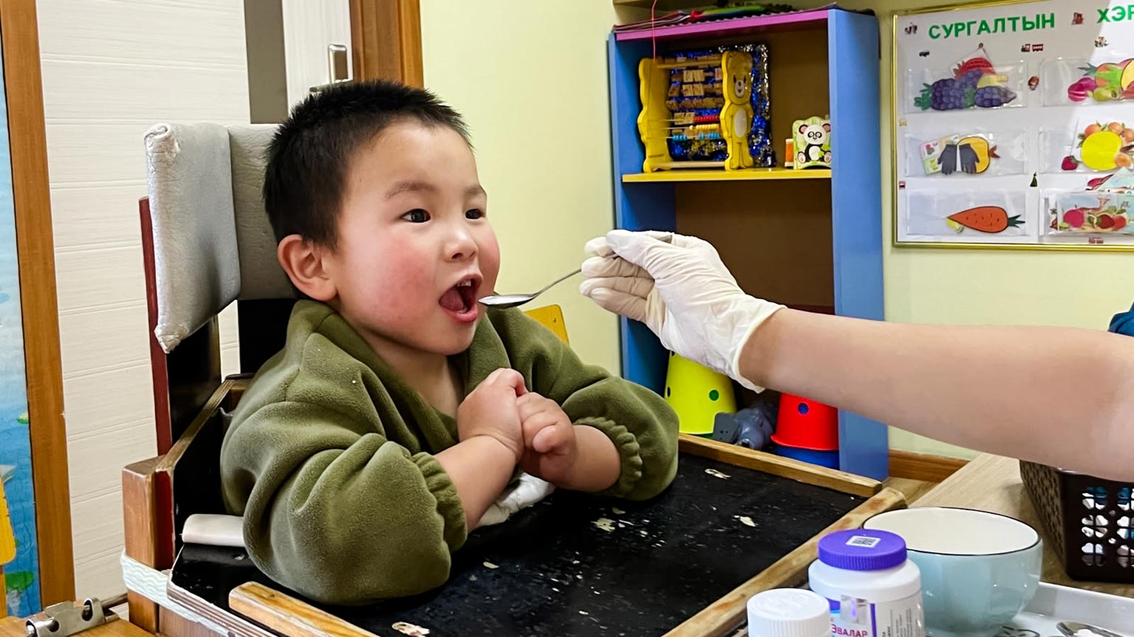 a child with special needs receives the vitamins he needs
