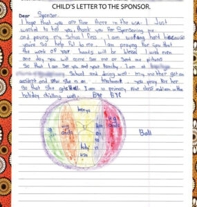 Sponsored child Linnet's letter from Uganda